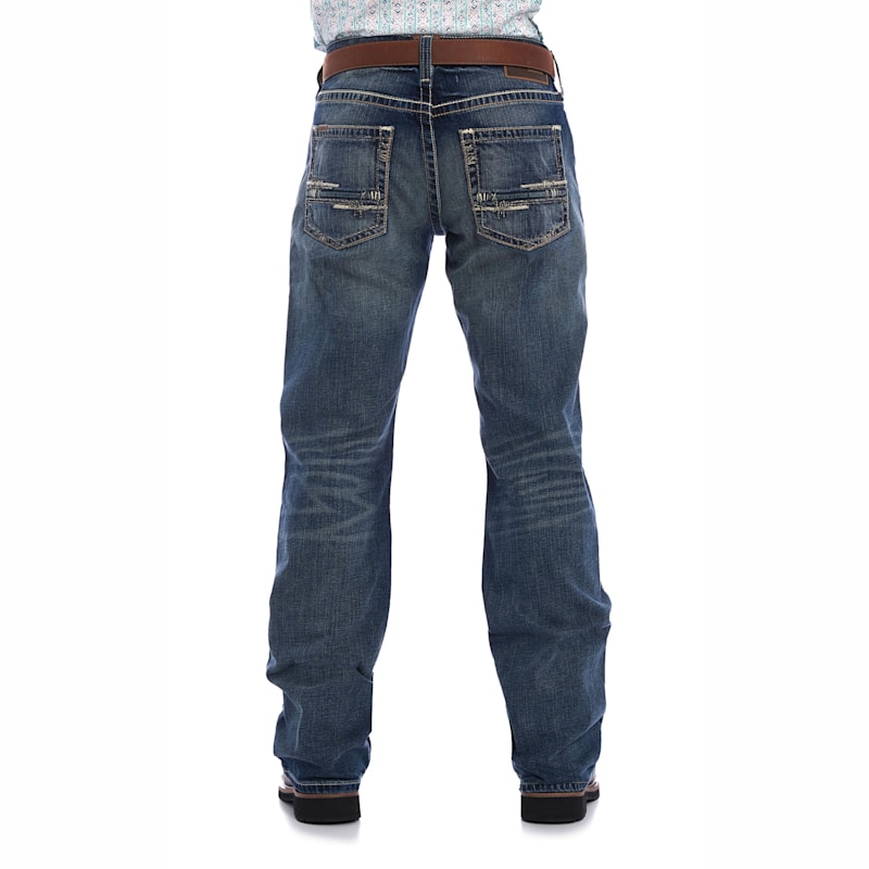 Ariat Men's M5 Medium Wash Slim Fit Straight Leg Stretch Jeans