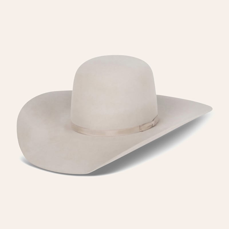 Rodeo King 10X Silver Belly Open Crown Cowboy Hat