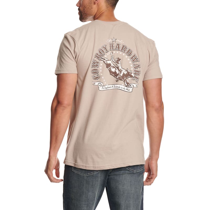 ◆Wrangler◆ Cowboy In The Desert TShirt Ivory Wrangler® Men's Painted Desert® Basic Western Shirt - Big