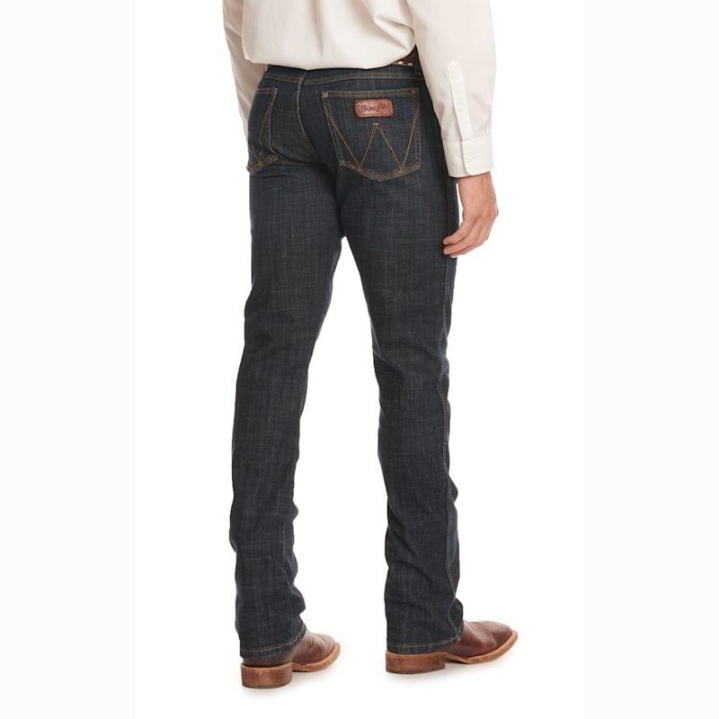 Wrangler Retro Men's Dax Dark Wash Slim Fit Boot Cut Jeans