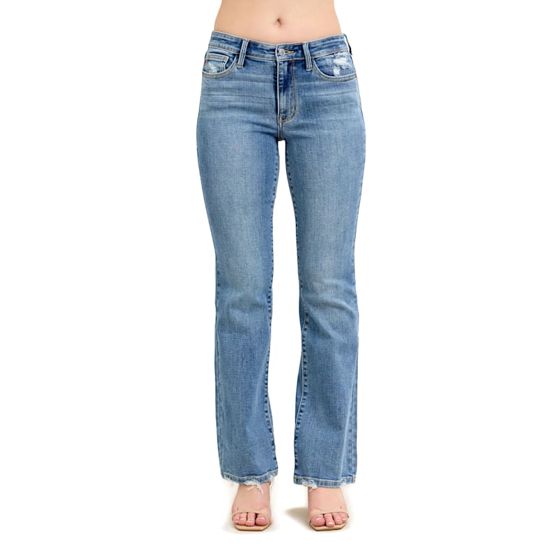Judy Blue Women's Vintage Wash Mid Rise Bootcut Jeans - Plus
