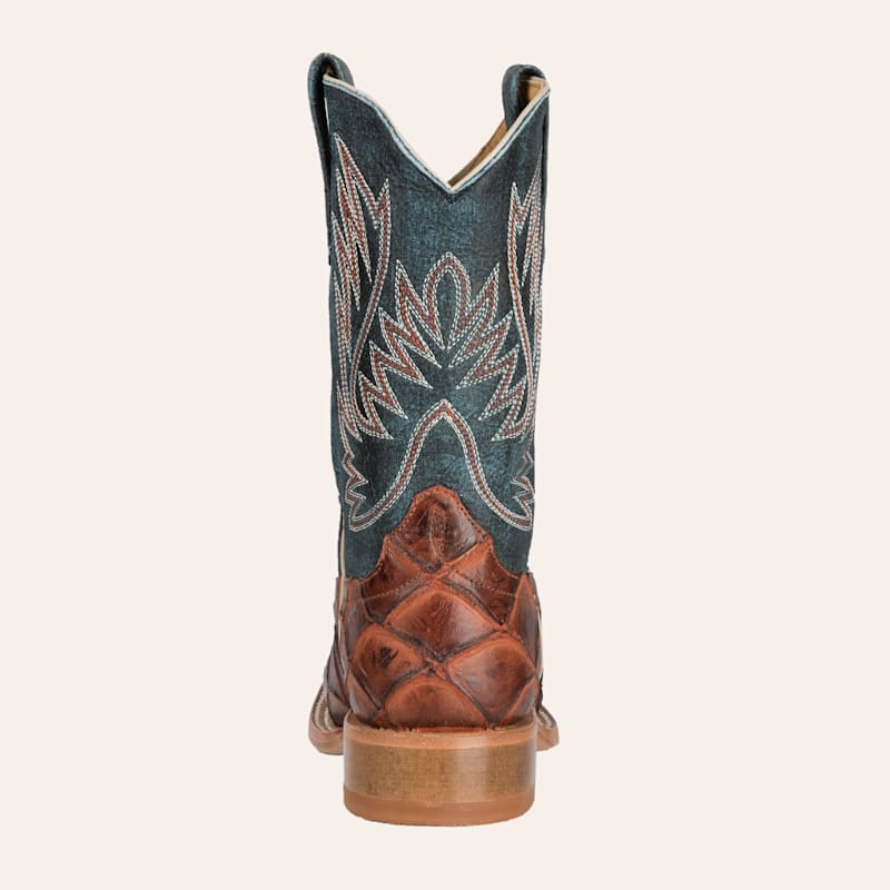 Anderson Bean Kids Horse Power Cognac Fish Print and Green