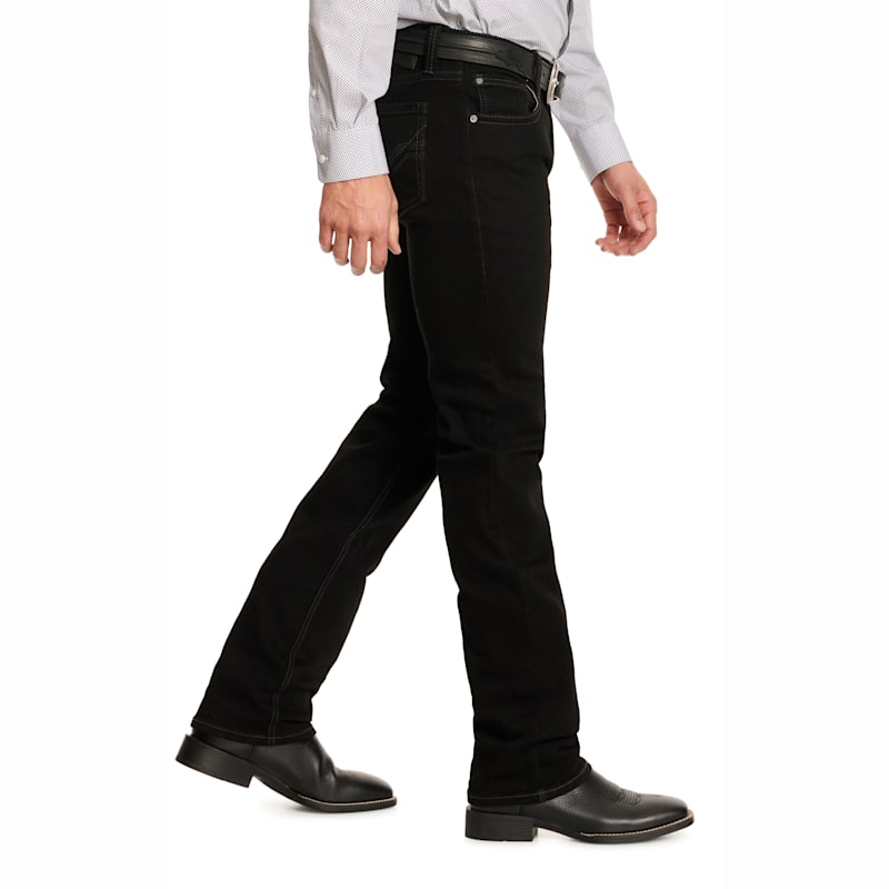 Rock & Roll Denim Men's Revolver Black Slim Fit Straight Leg