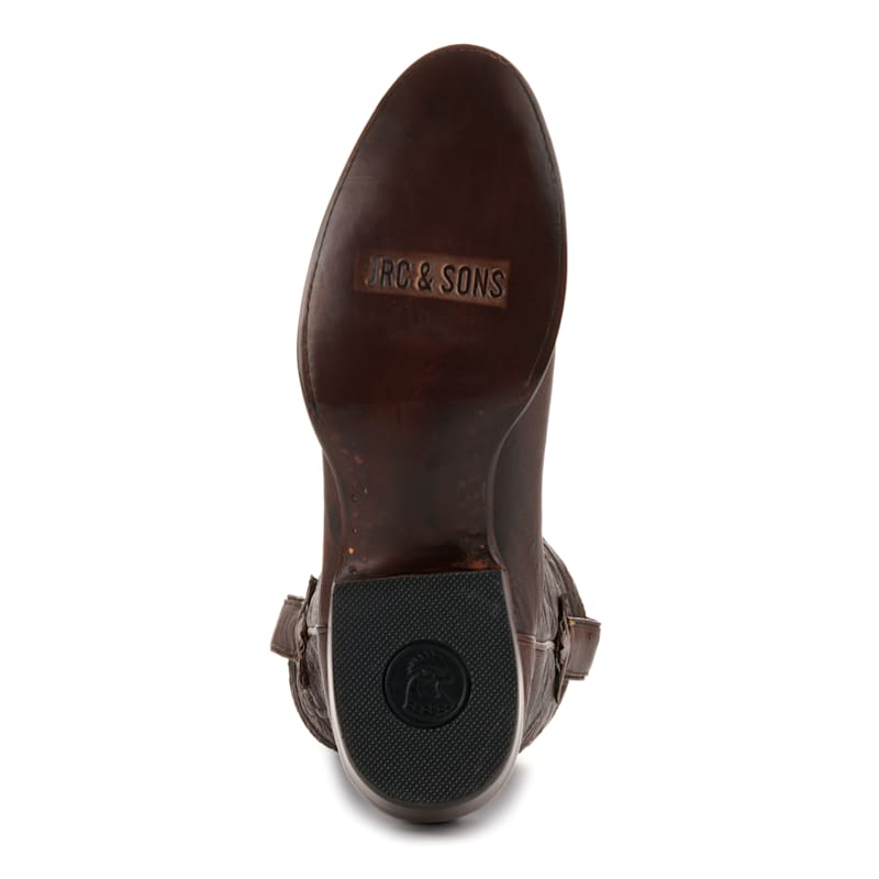 JRC & Sons Men's Cooper Smooth Quill Ostrich Round Toe