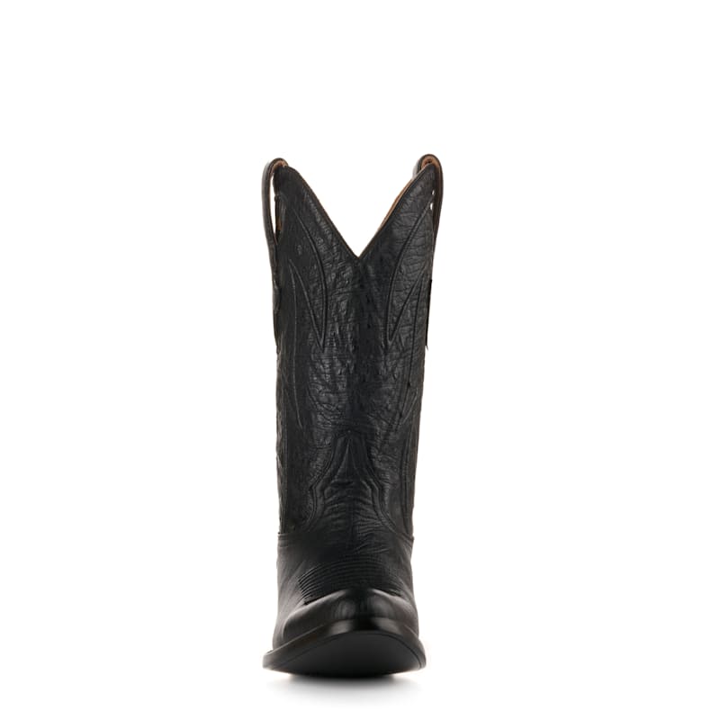 JRC & Sons Men's Cooper Smooth Quill Ostrich Round Toe