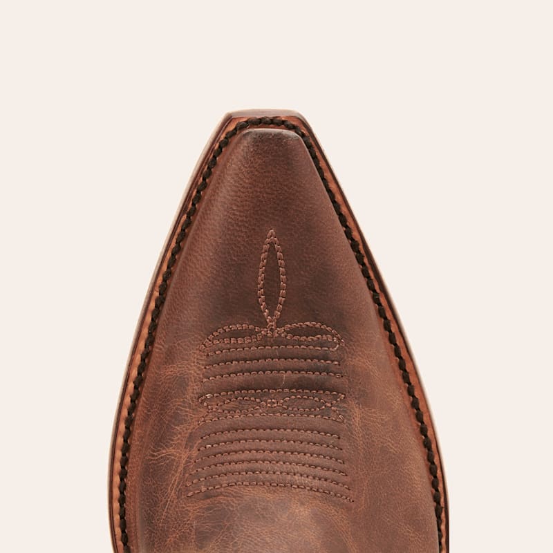 Cavender's Women's Burnished Tan Leather Snip Toe Cowboy