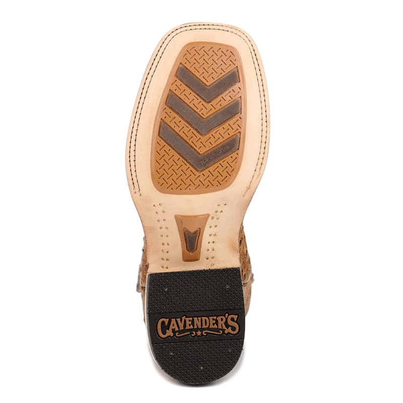 Cavender's Men's Endurance Brown and Camel Ostrich Print