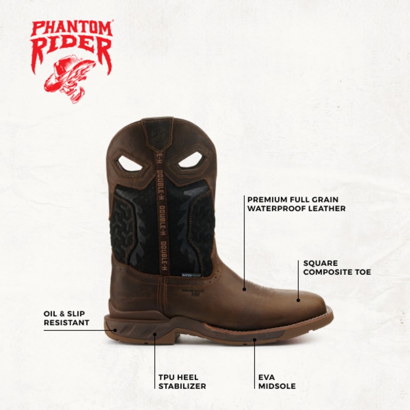 Qoo　0308 Double H Men's Phantom Rider Zenon Brown and Black
