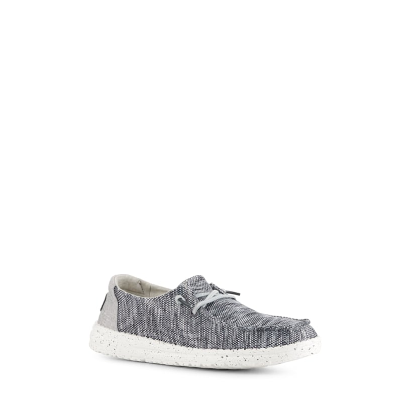 Melroseです。 Hey Dude Women's Wendy Sox Dark Gray Moc Toe Lace Up Casual