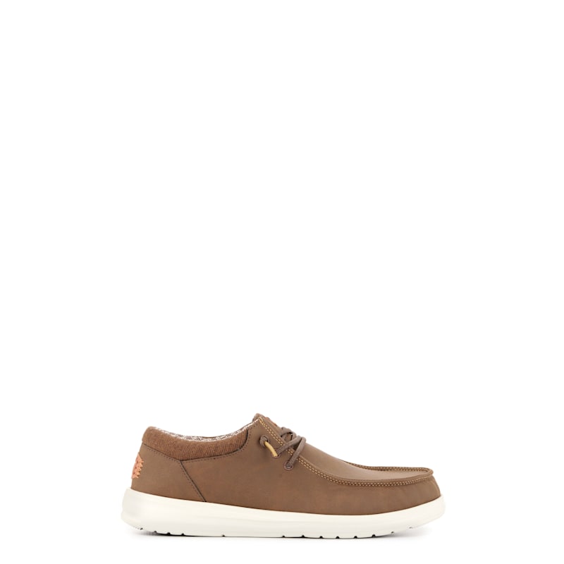 Hey Dude Men's Paul Brown Faux Leather Moc Toe Casual Shoes