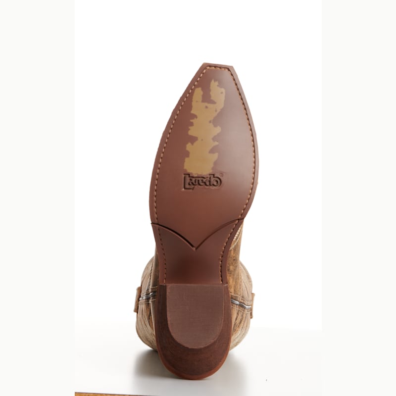Laredo Women's Emmylee Distressed Tan Snip Toe Cowboy Boots