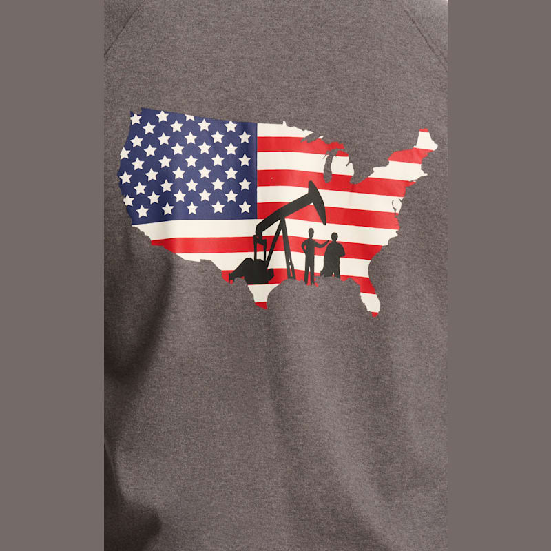 Forge Men's Charcoal Gray American Flag Rig FR T-Shirt