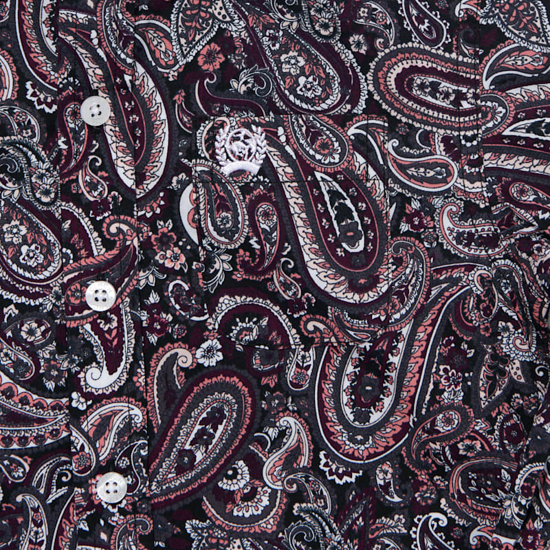 MONTLEY PAISLEY HALF ZIP SHIRT チャコール 完売品 Hypnotic Relaxed Shirt Black Paisley Online | Zimmermann