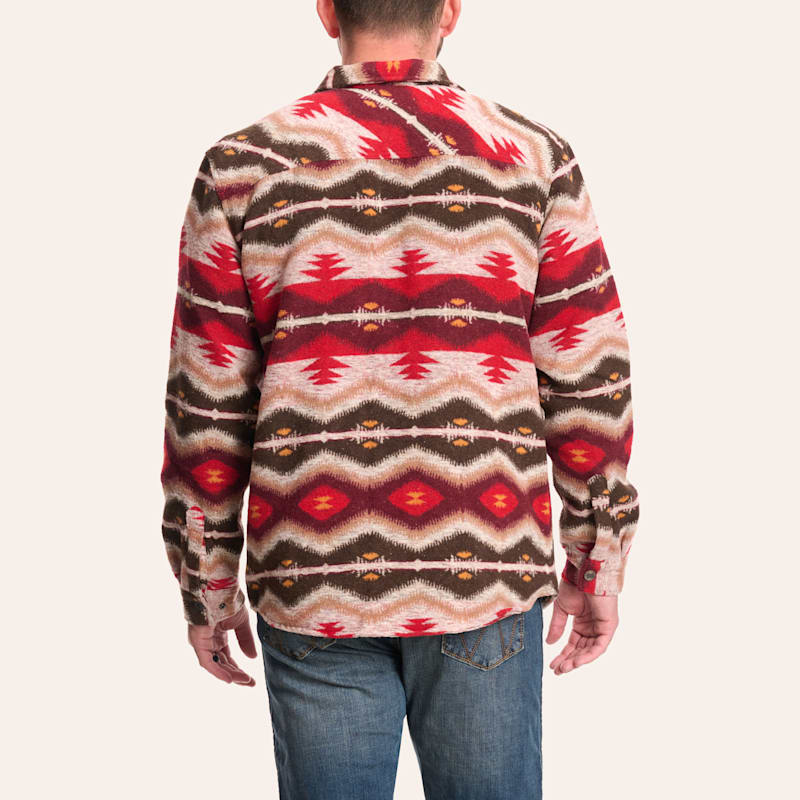 Rafter C Men's Red Dirt Collection Coffee & Crimson Aztec