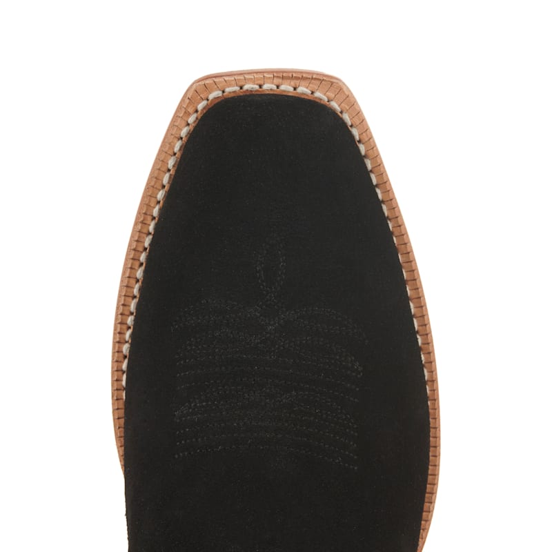 ●Rudeway R Watson Men's Black Rough Out and Black Punchy Square Toe