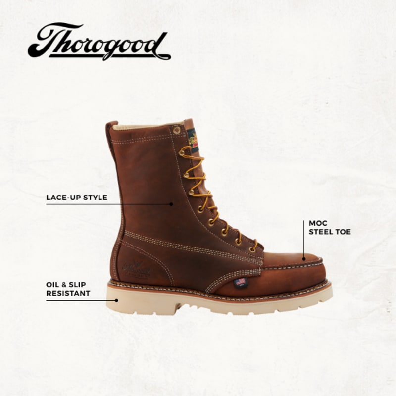 Thorogood Men's American Heritage Crazy Horse Brown Moc
