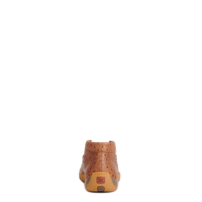Twisted X Men's Cognac Ostrich Print Driving Moccasin Casual