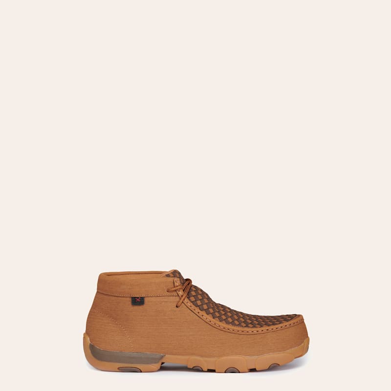 Cocoa　0603 Twisted X Men's Clay and Cocoa Brown Basket Weave Lace Up