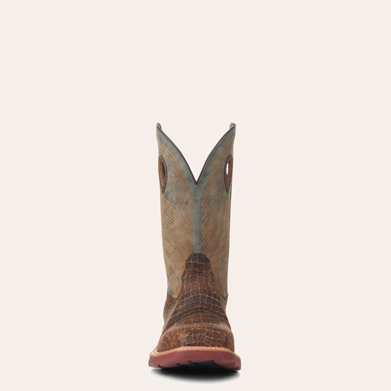 csndw Twisted X Men's Brown Caiman Print Foot and Gray CellStretch