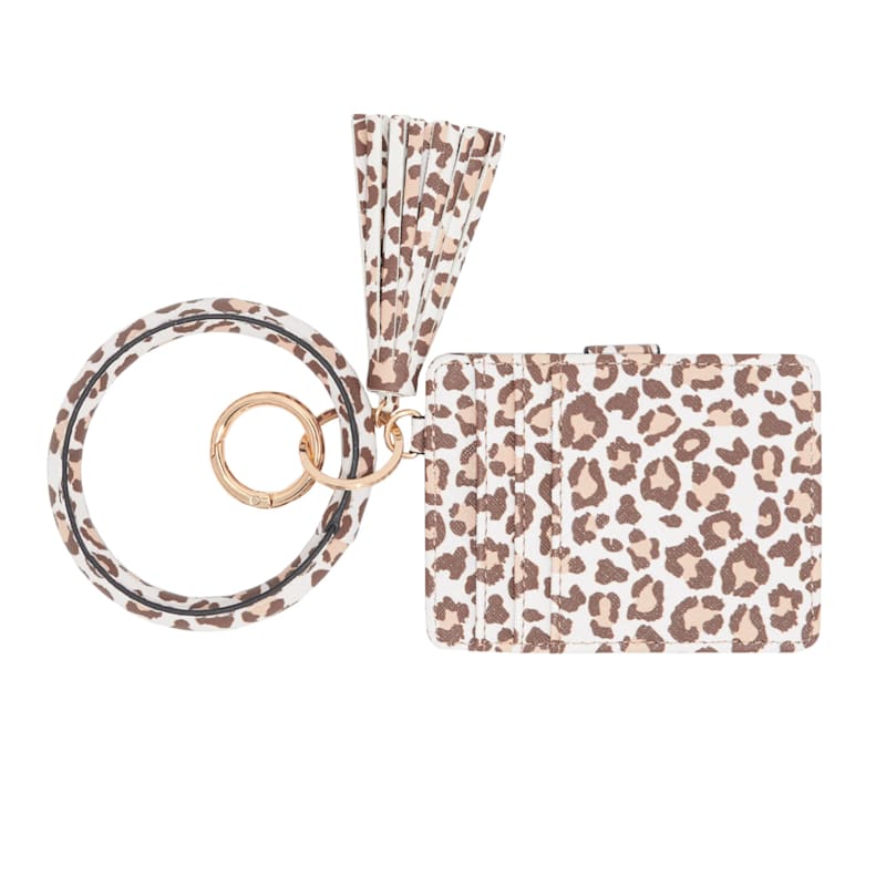その他 L GEAR SOLID TRADING CARD LEOPARD 51 RNZ Imports Leopard Print Card Holder Keyring I Cavender's