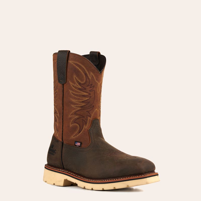 Thorogood Men's American Heritage Crazy Horse & Pebble Brown Wide