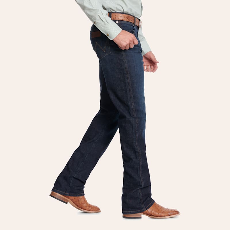 Wrangler Retro Men's WRT20 Dark Wash Bokan Relaxed Boot Cut Jeans