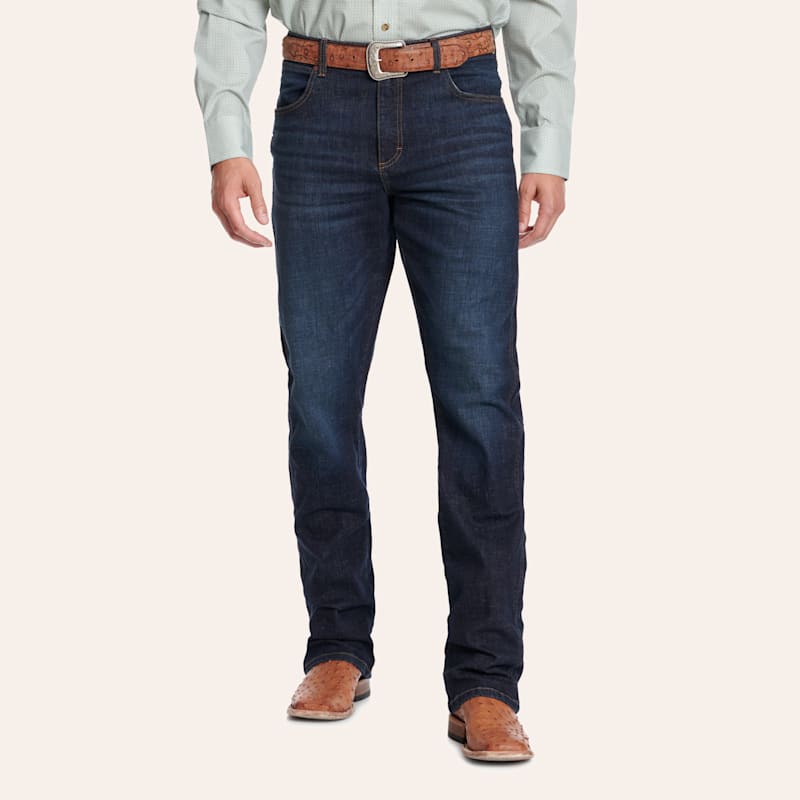 Wrangler Retro Men's WRT20 Dark Wash Bokan Relaxed Boot Cut Jeans