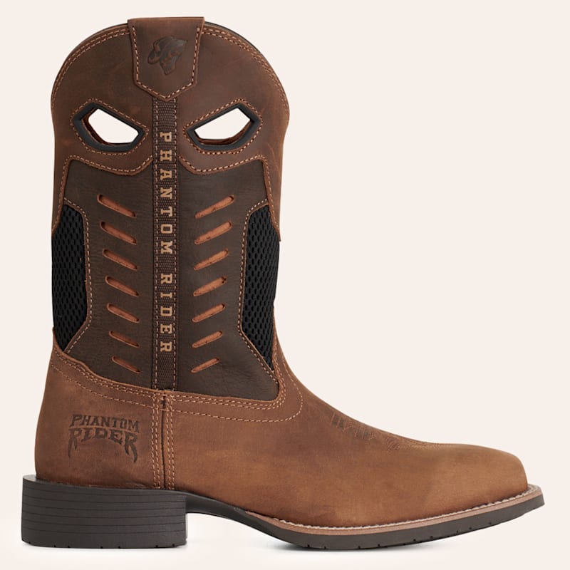 Double H Men's Phantom Rider Brown Wide Square Toe Work Boots